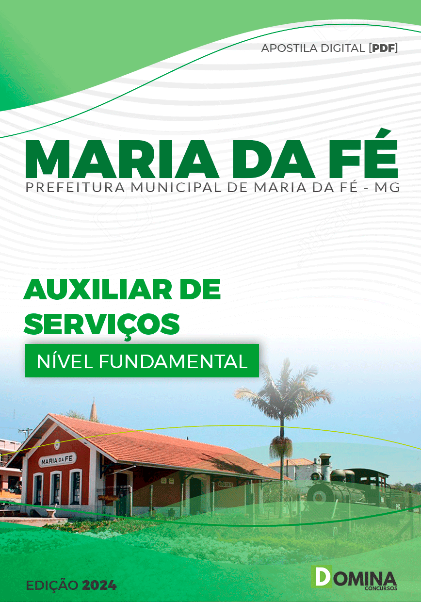 Apostila Prefeitura Maria da Fé MG 2024 Auxiliar De Serviços