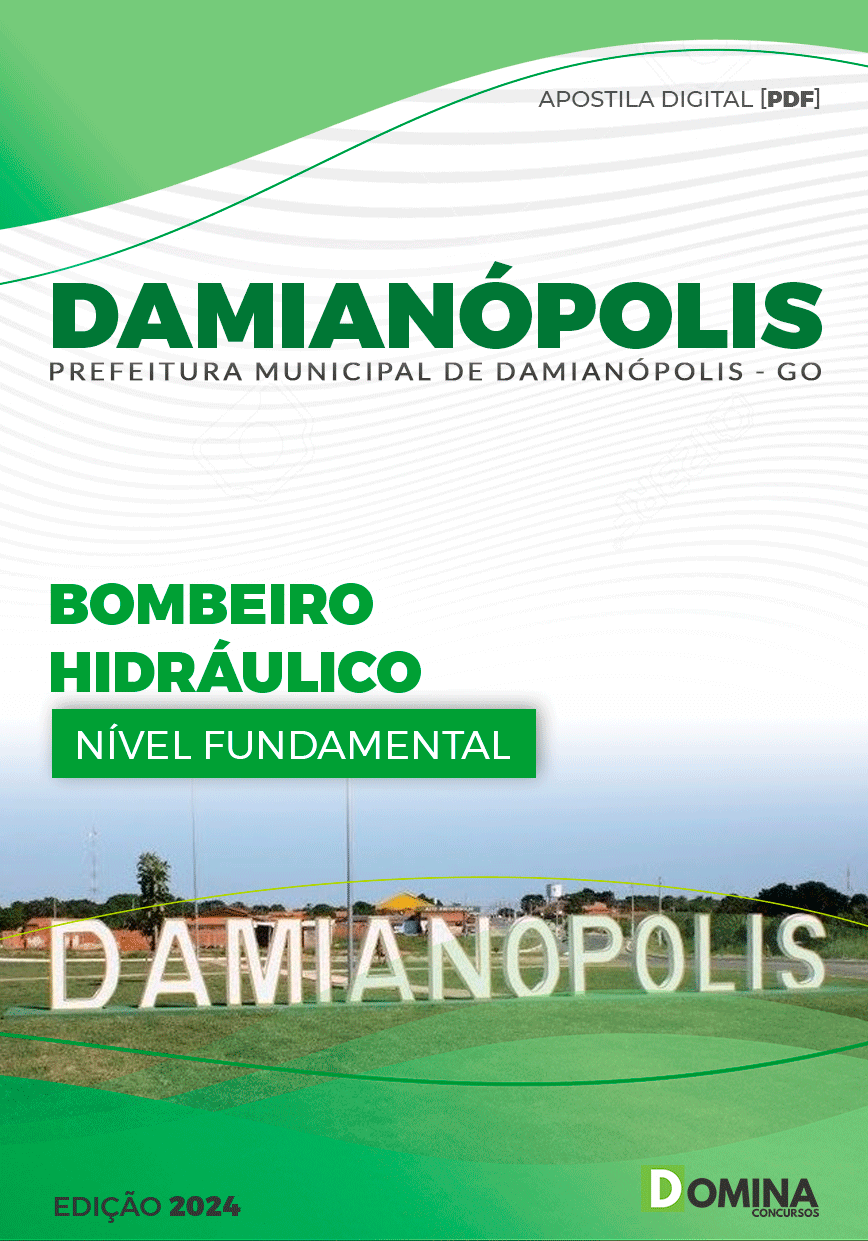 Apostila Prefeitura Damianópolis GO 2024 Bombeiro Hidráulico