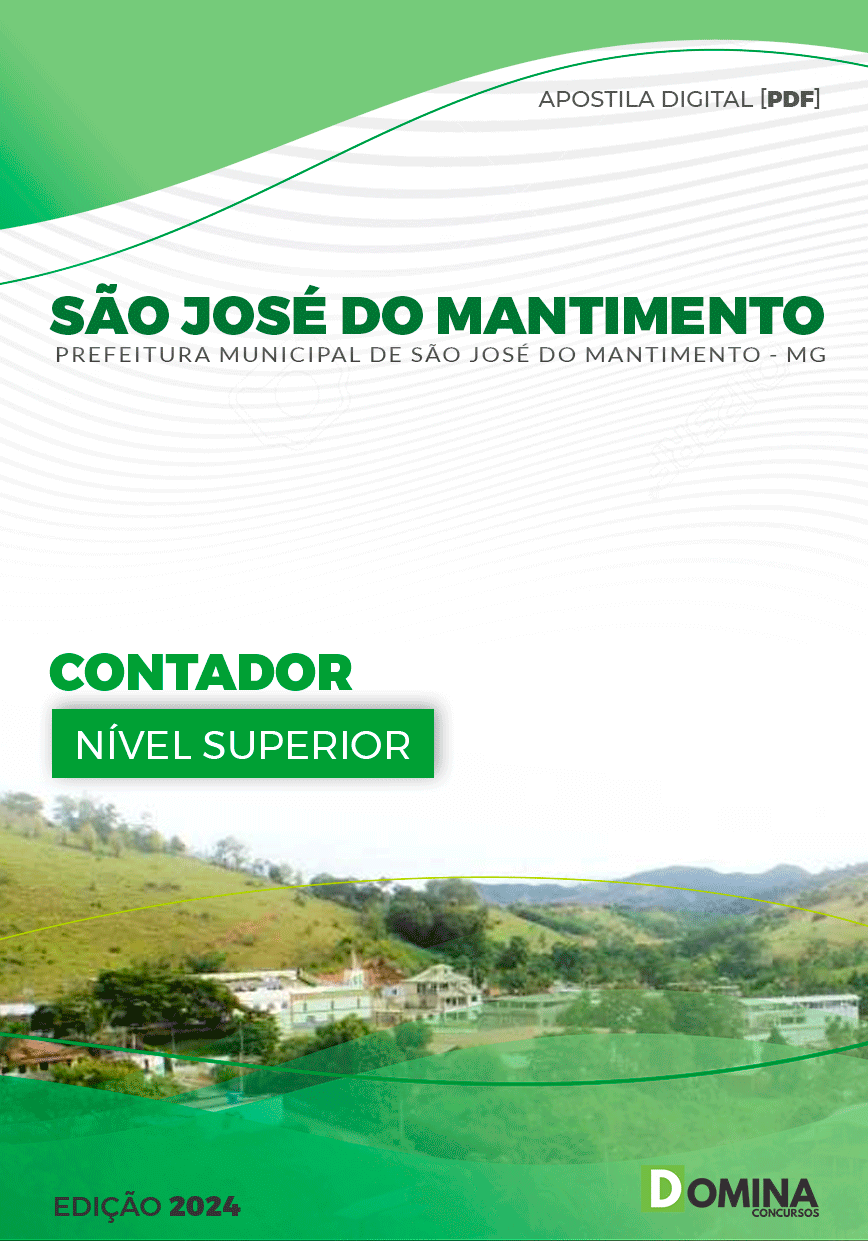 Apostila Prefeitura São José do Mantimento MG 2024 Contador