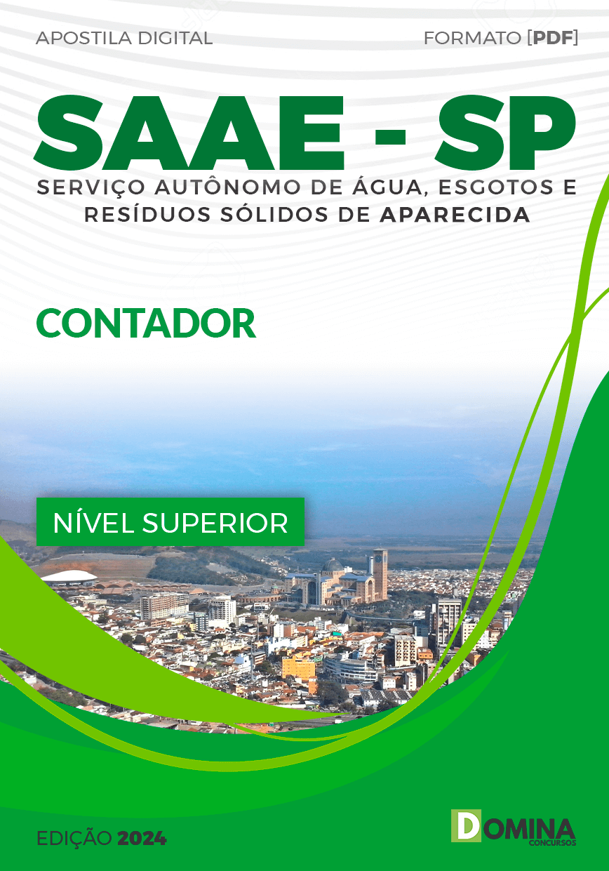 Apostila Contador SAAE Aparecida SP 2024