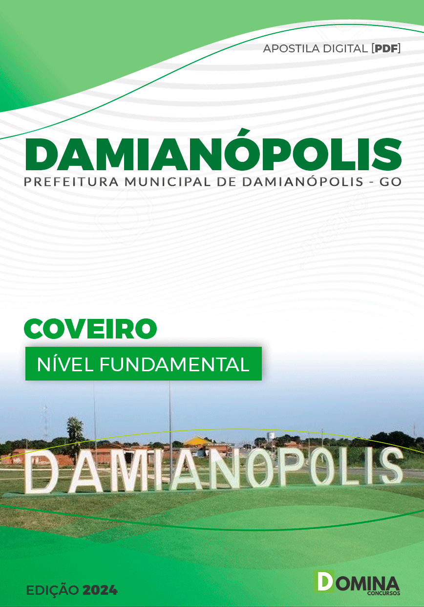 Apostila Prefeitura Damianópolis GO 2024 Coveiro