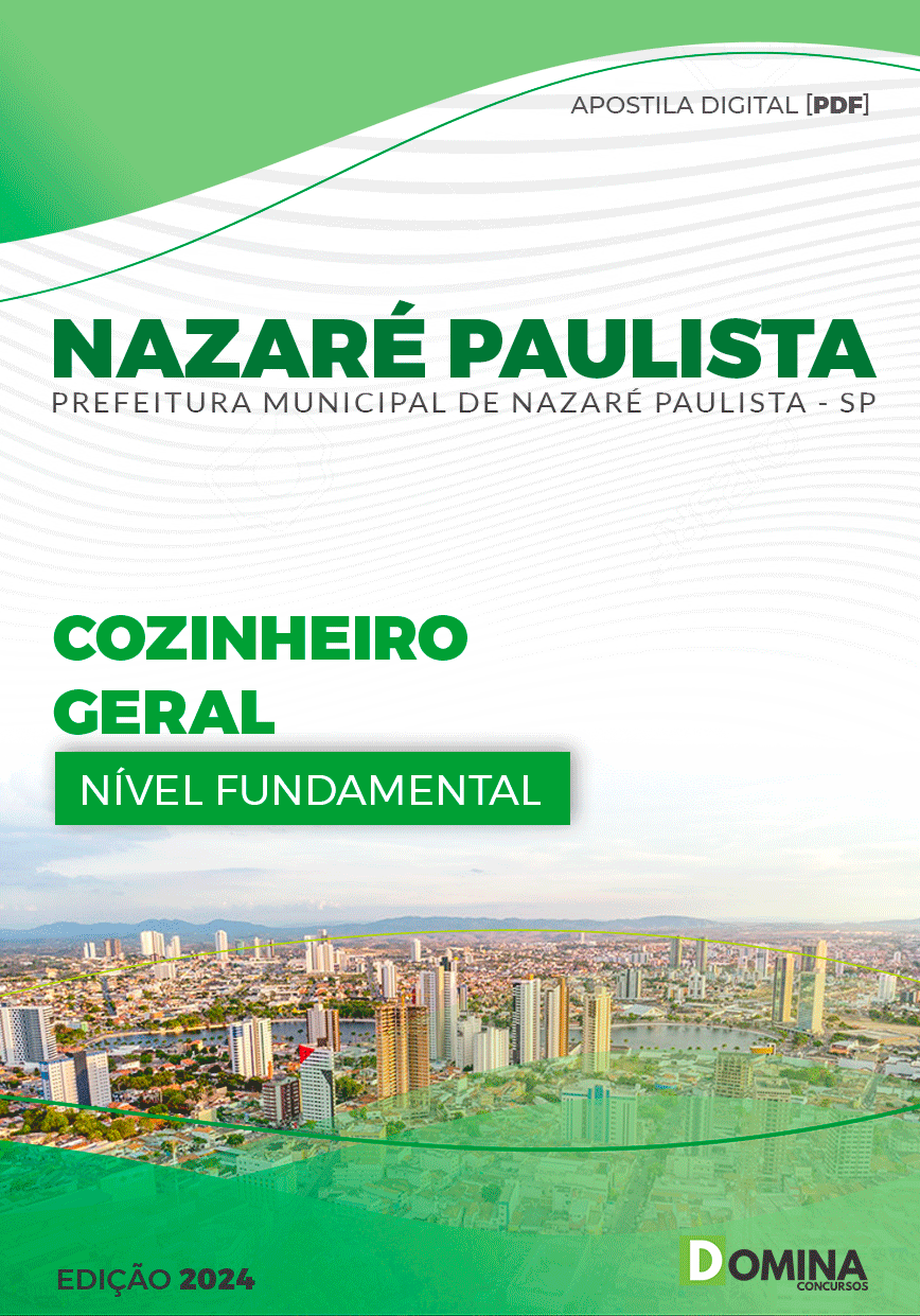 Apostila Cozinheiro Geral Nazaré Paulista SP 2024