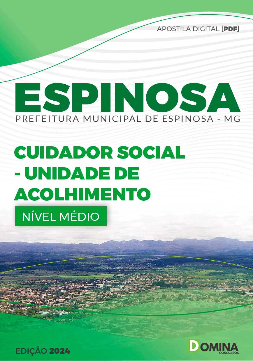 Apostila Prefeitura Espinosa MG 2024 Cuidador Social