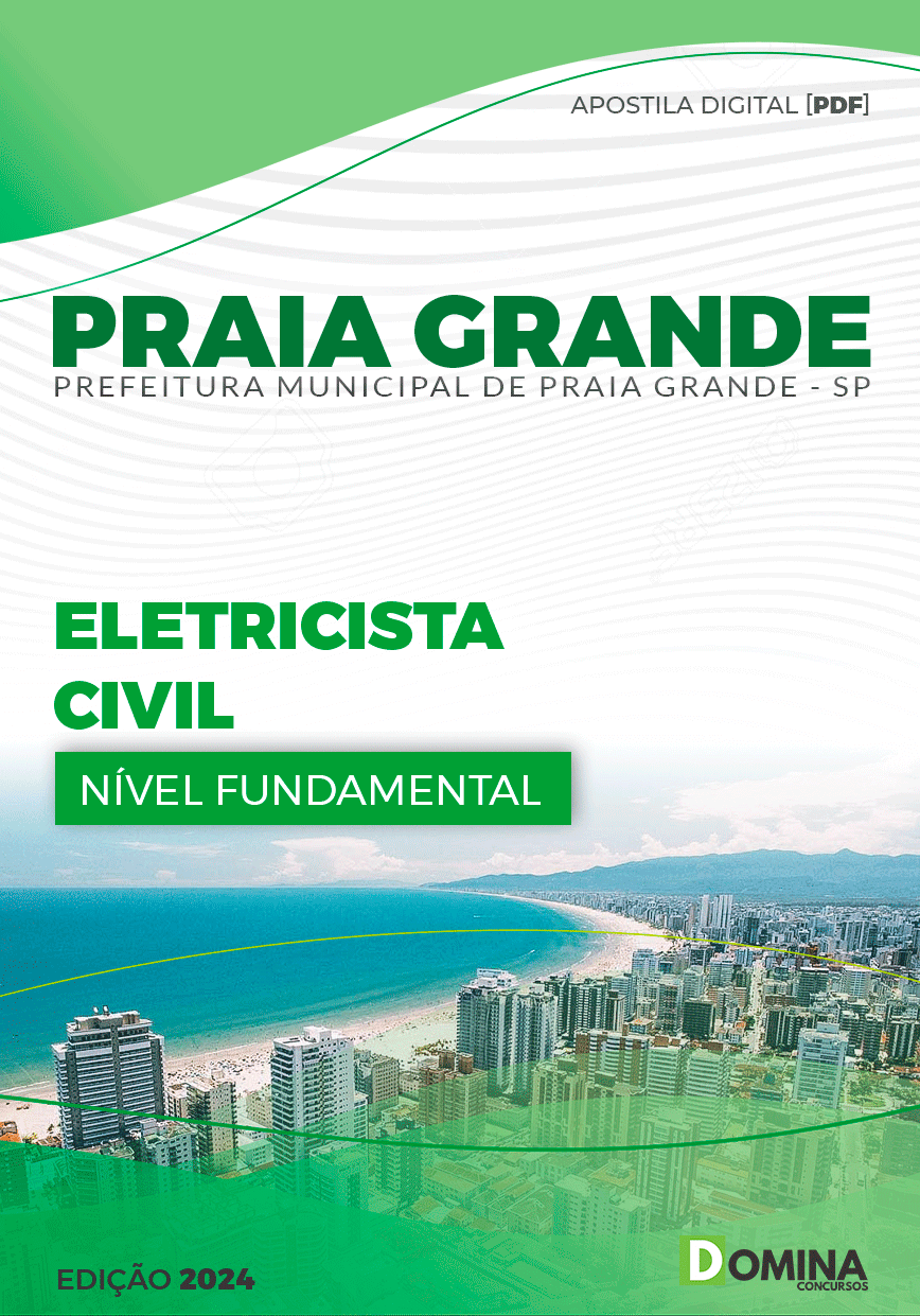 Apostila Eletricista Civil Praia Grande SP 2024