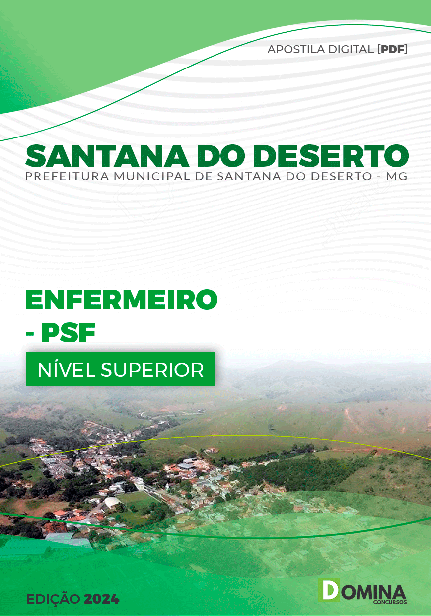 Apostila Santana Do Deserto MG 2024 Enfermeiro PSF