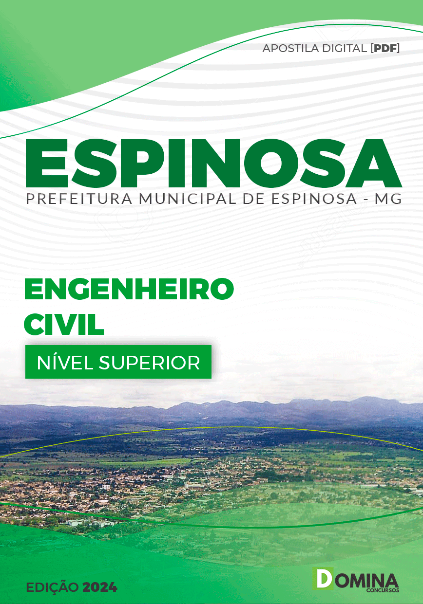 Apostila Prefeitura Espinosa MG 2024 Engenheiro Civil