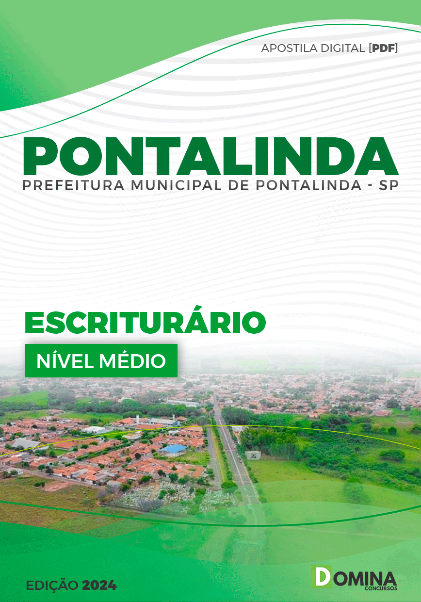 Apostila Escriturário Pontalinda SP 2024