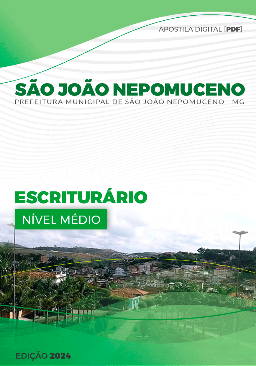 Apostila São João Nepomuceno MG 2024 Escriturário