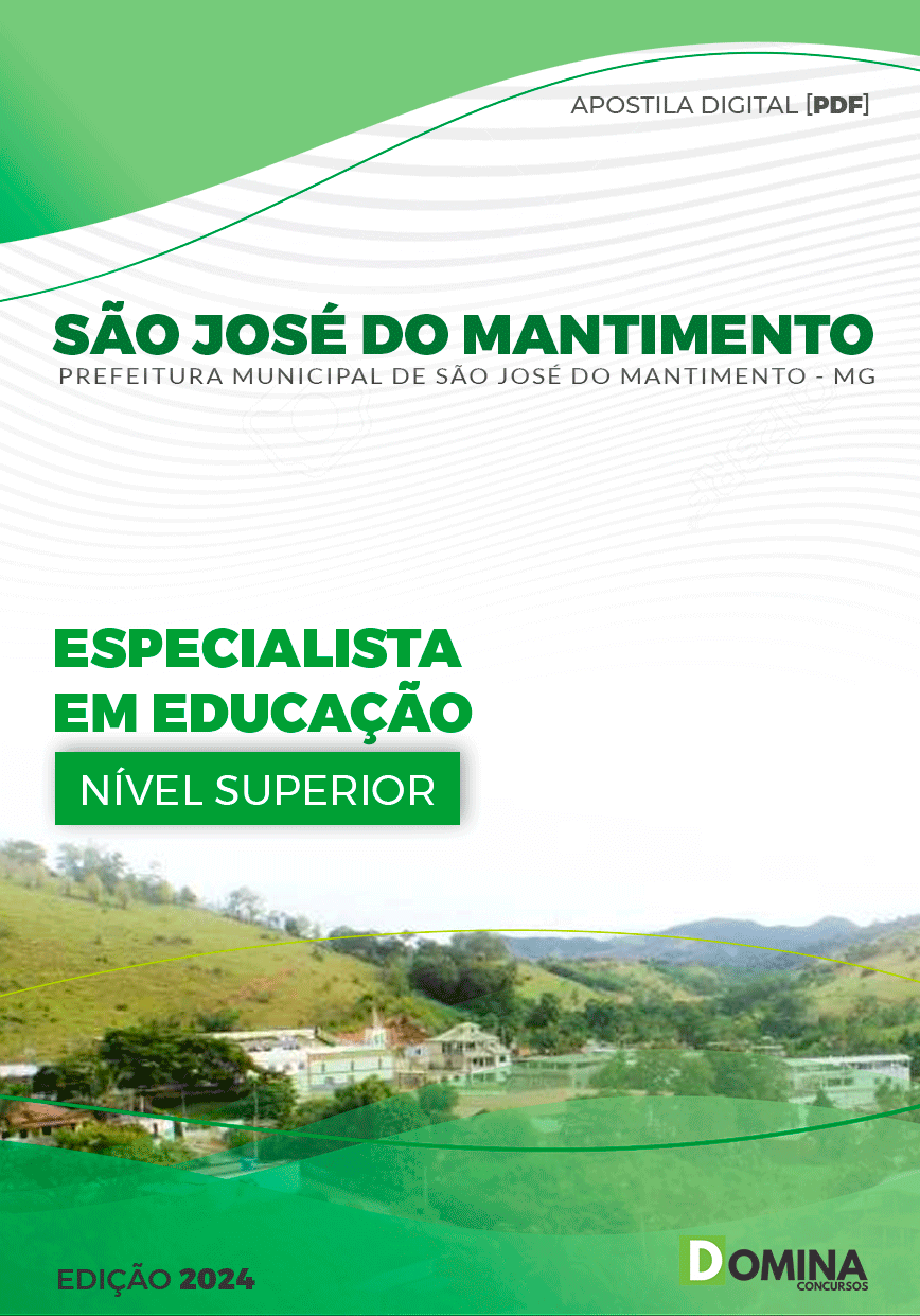 Apostila São José do Mantimento MG 2024 Especialista Educação