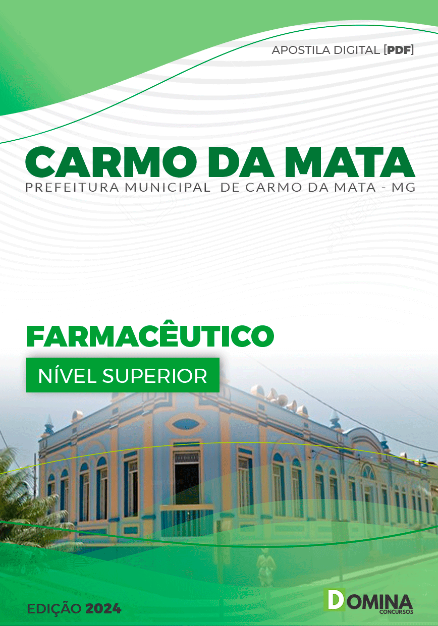 Apostila Carmo da Mata MG 2024 Farmacêutico