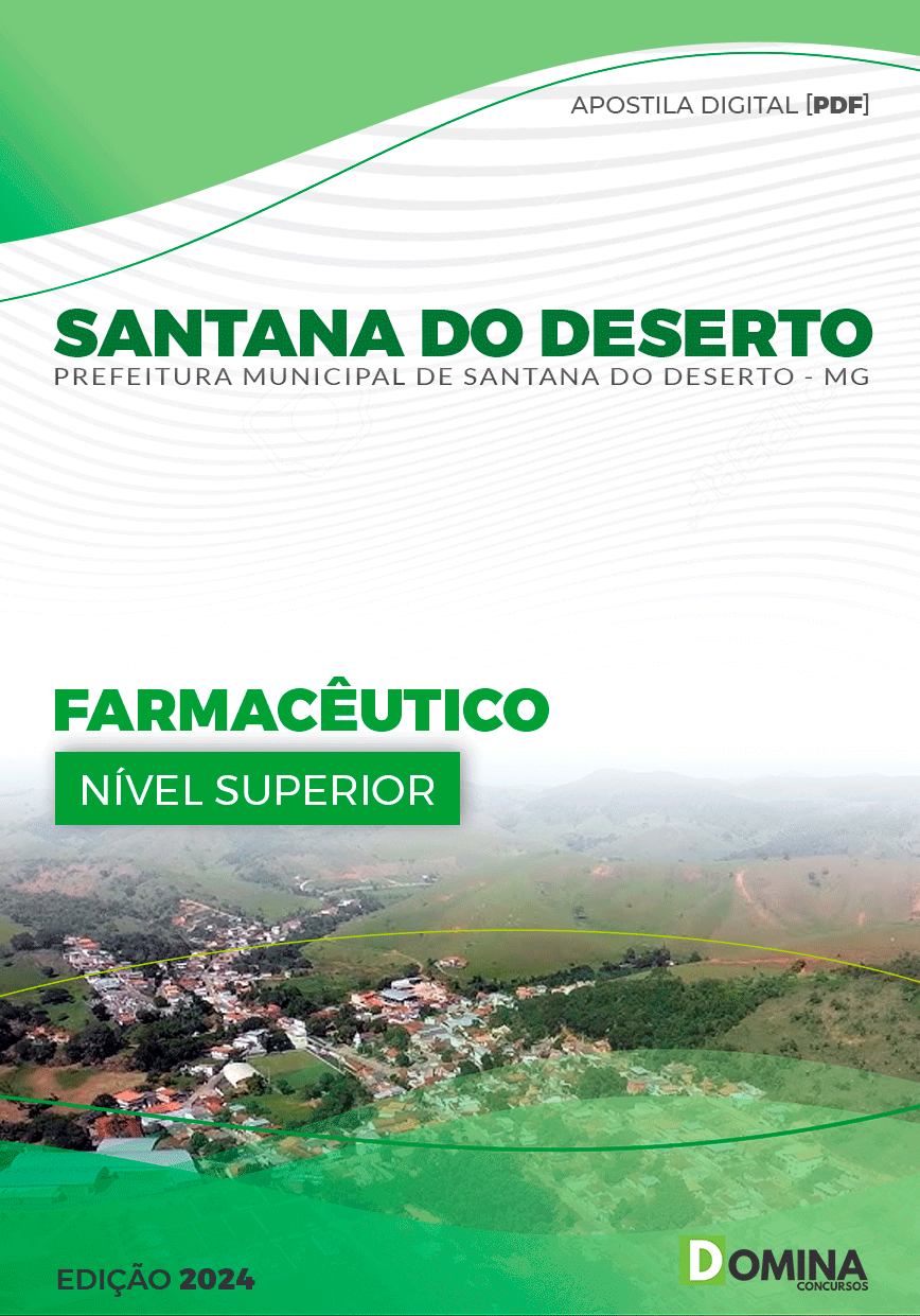 Apostila Santana Do Deserto MG 2024 Farmacêutico