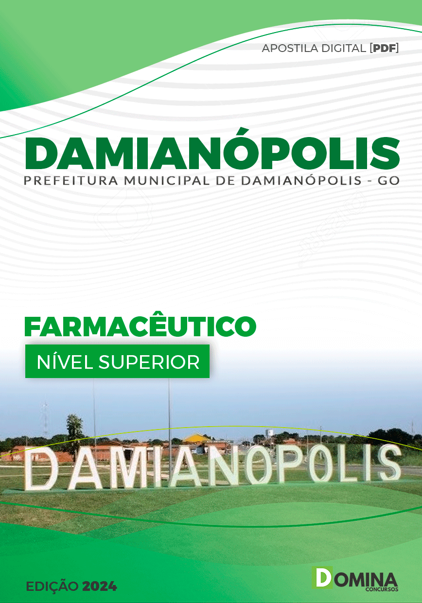 Apostila Prefeitura Damianópolis GO 2024 Farmacêutico