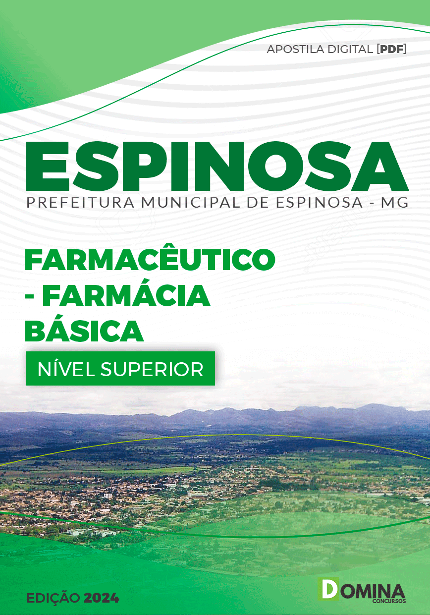 Apostila Prefeitura Espinosa MG 2024 Farmacêutico