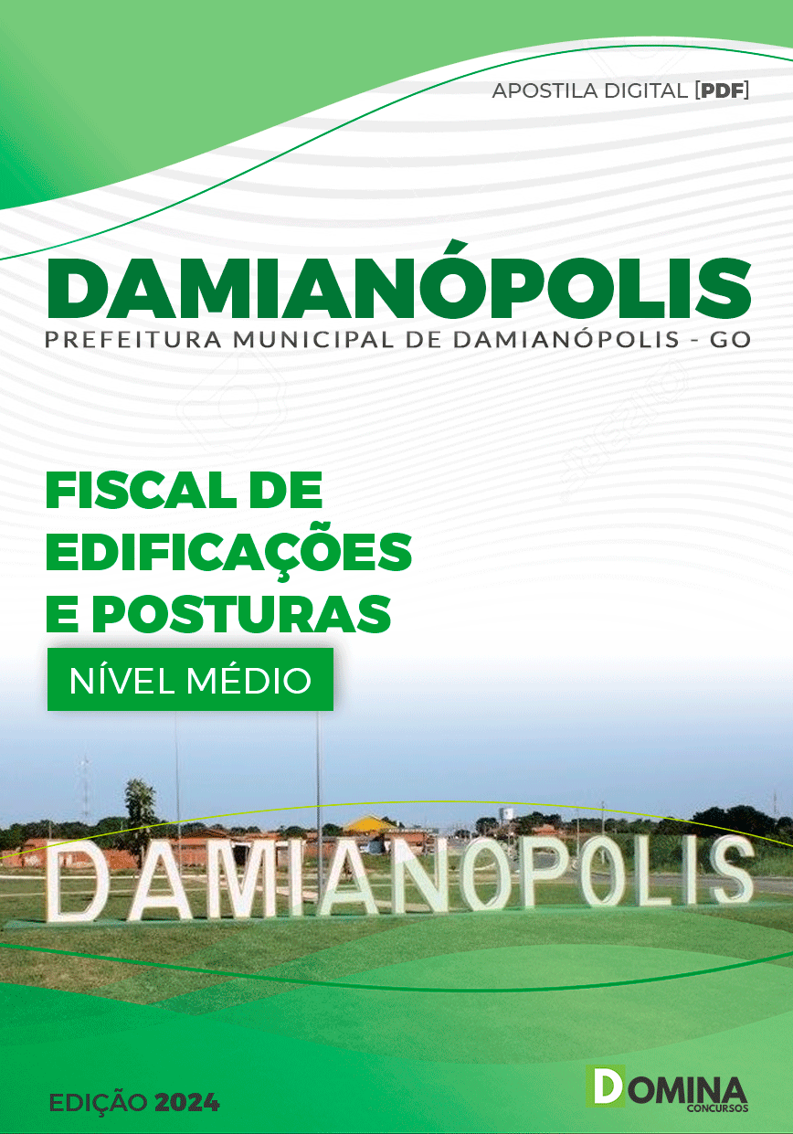 Apostila Prefeitura Damianópolis GO 2024 Fiscal de Edificações