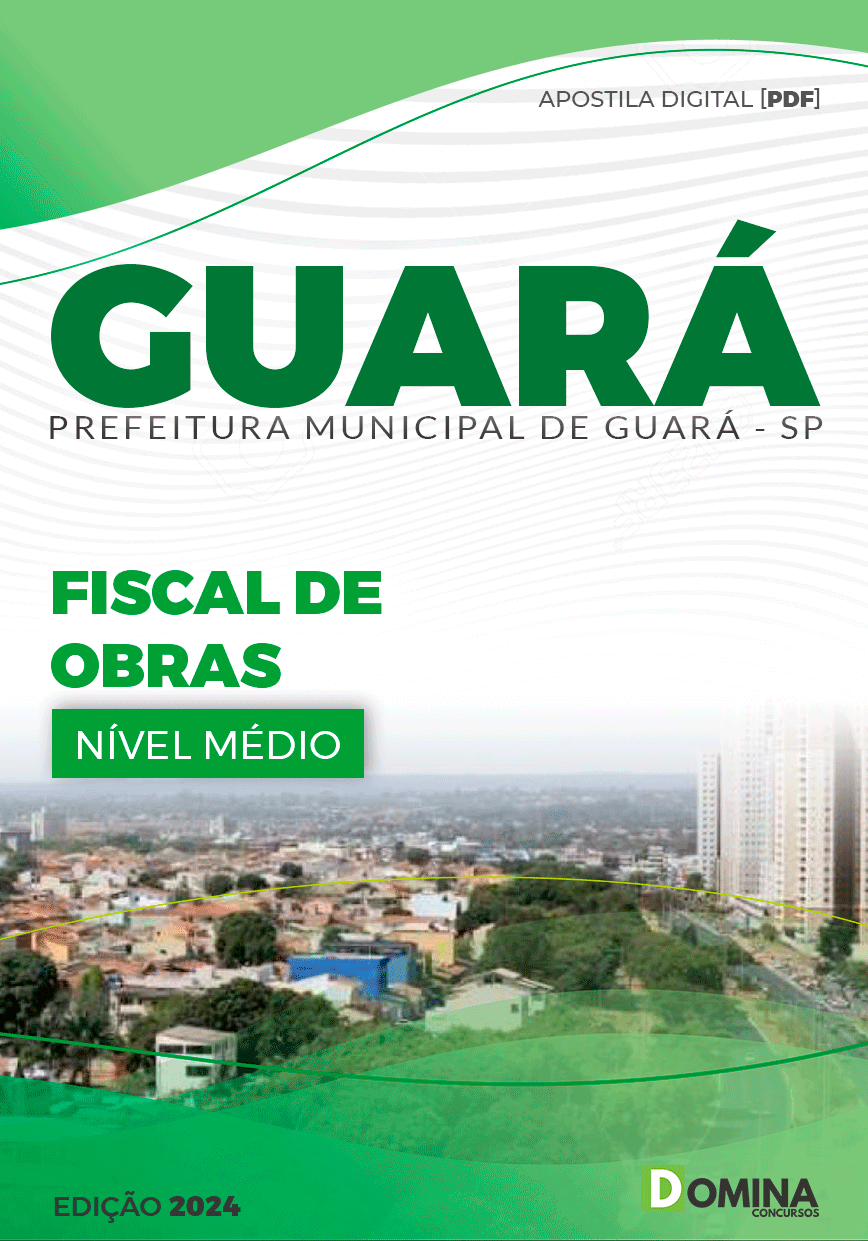 Apostila Guará SP 2024 Fiscal De Obras