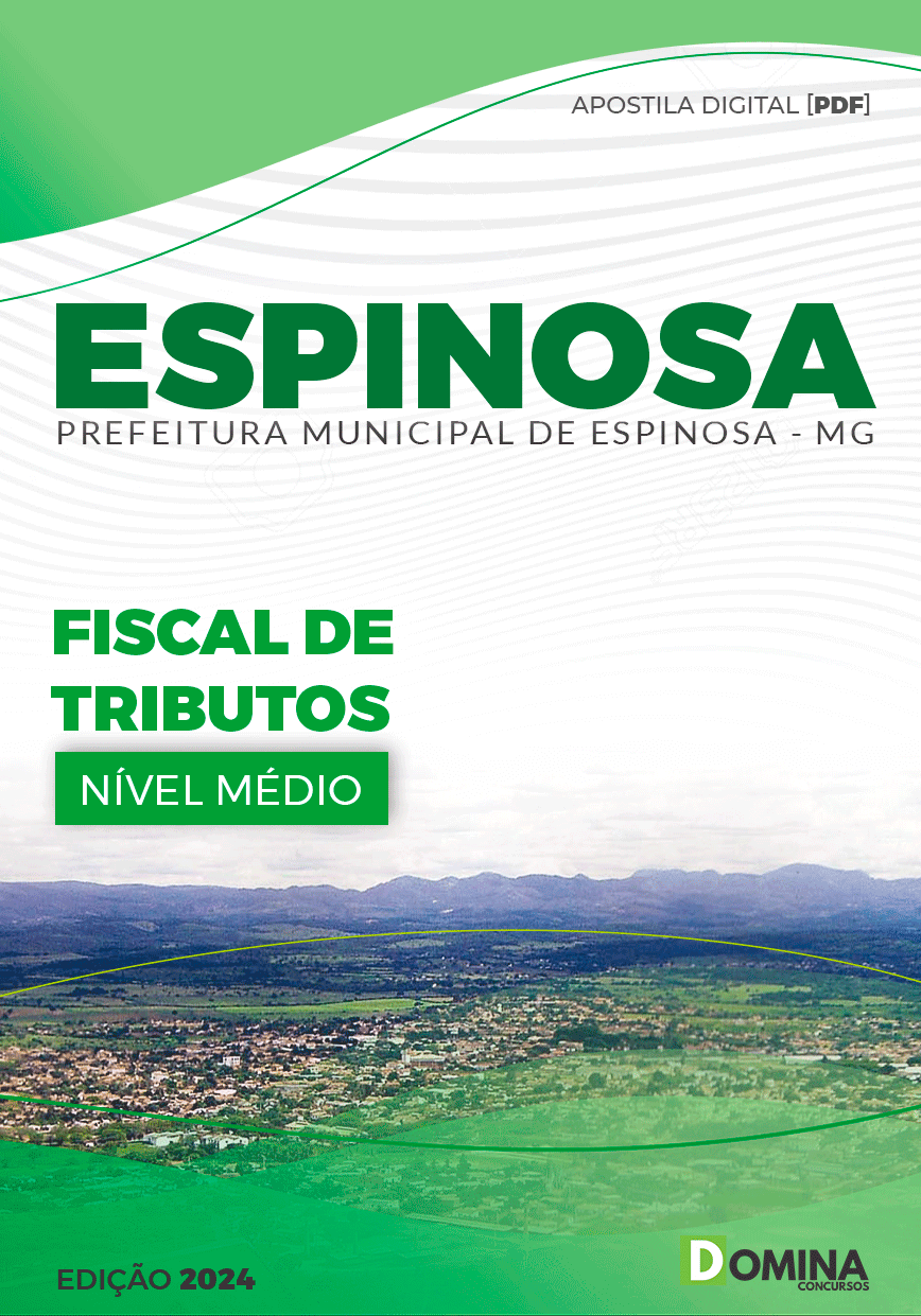 Apostila Prefeitura Espinosa MG 2024 Fiscal de Tributos