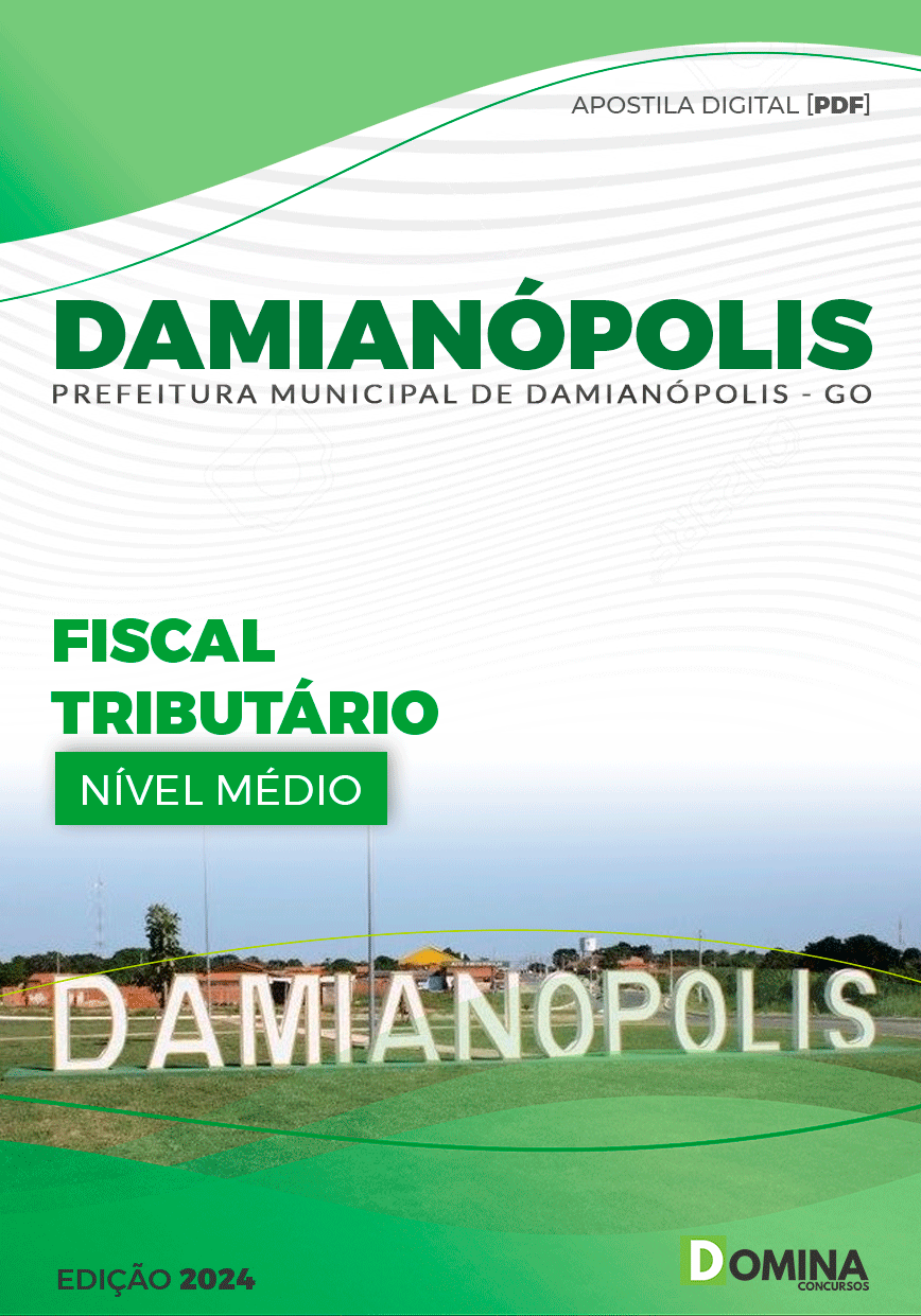 Apostila Prefeitura Damianópolis GO 2024 Fiscal Tributário