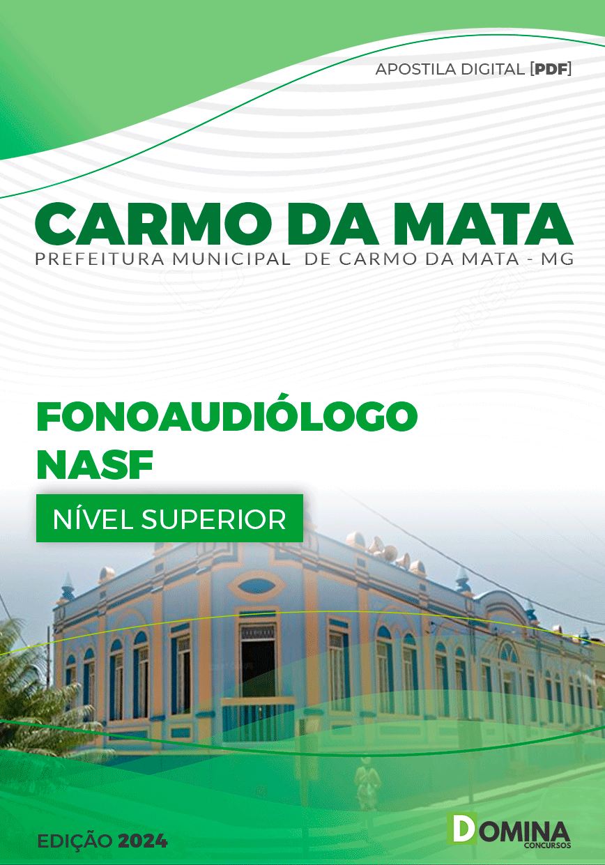 Apostila Carmo da Mata MG 2024 Fonoaudiólogo NASF