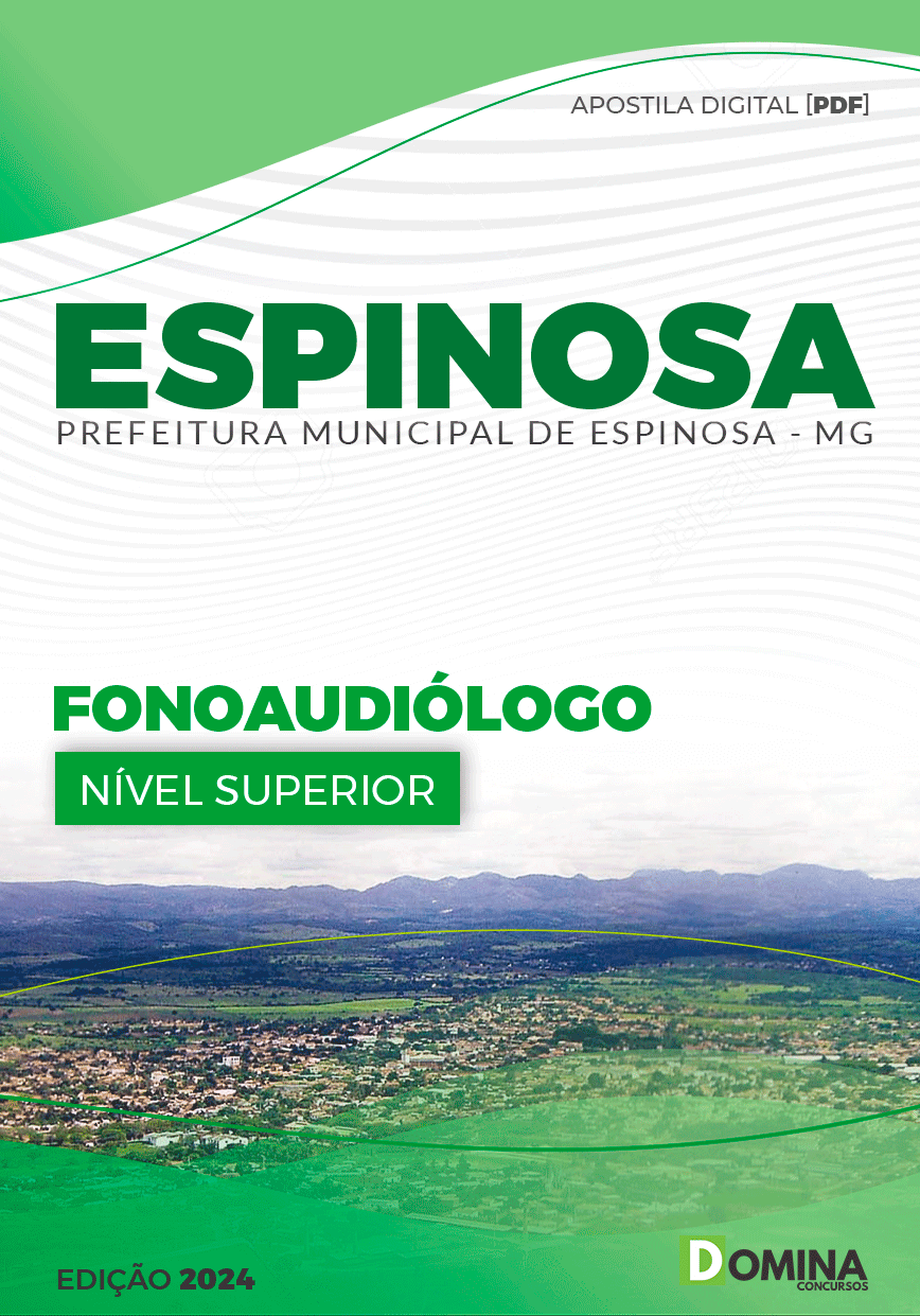 Apostila Prefeitura Espinosa MG 2024 Fonoaudiólogo