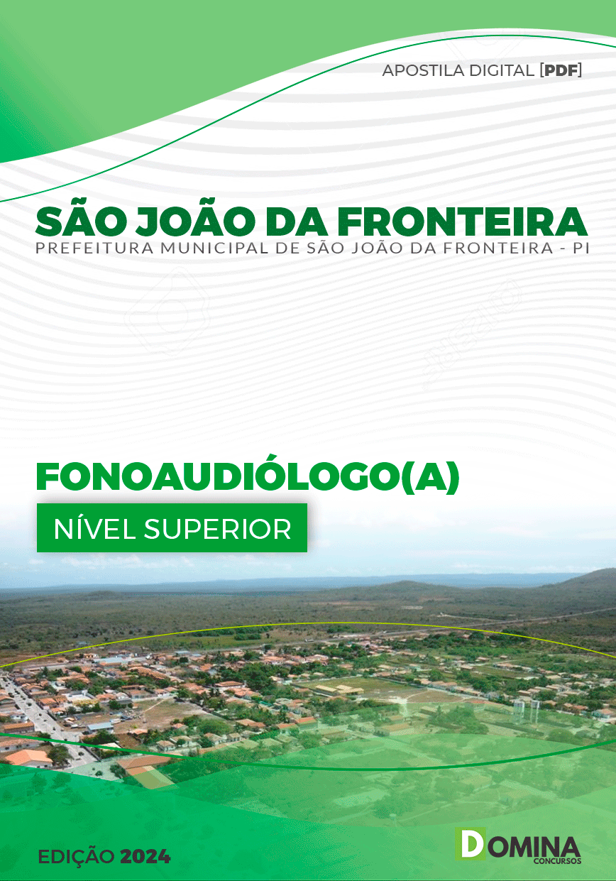 Apostila Fonoaudiólogo São João Fronteira PI 2024