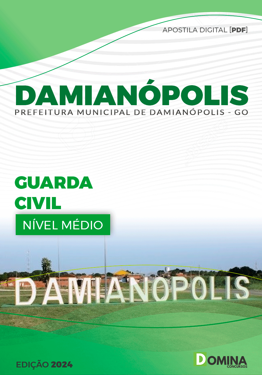 Apostila Prefeitura Damianópolis GO 2024 Guarda Civil