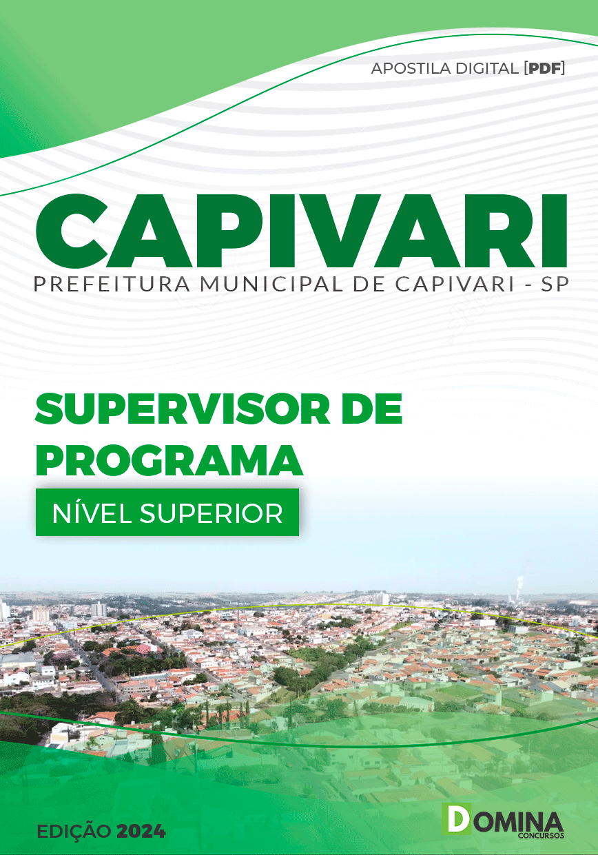 Apostila Prefeitura Capivari SP 2024 Supervisor De Programa