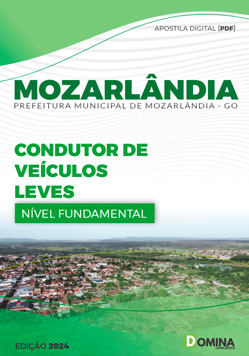 Apostila Condutor de Veículos Leves Mozarlândia GO 2024