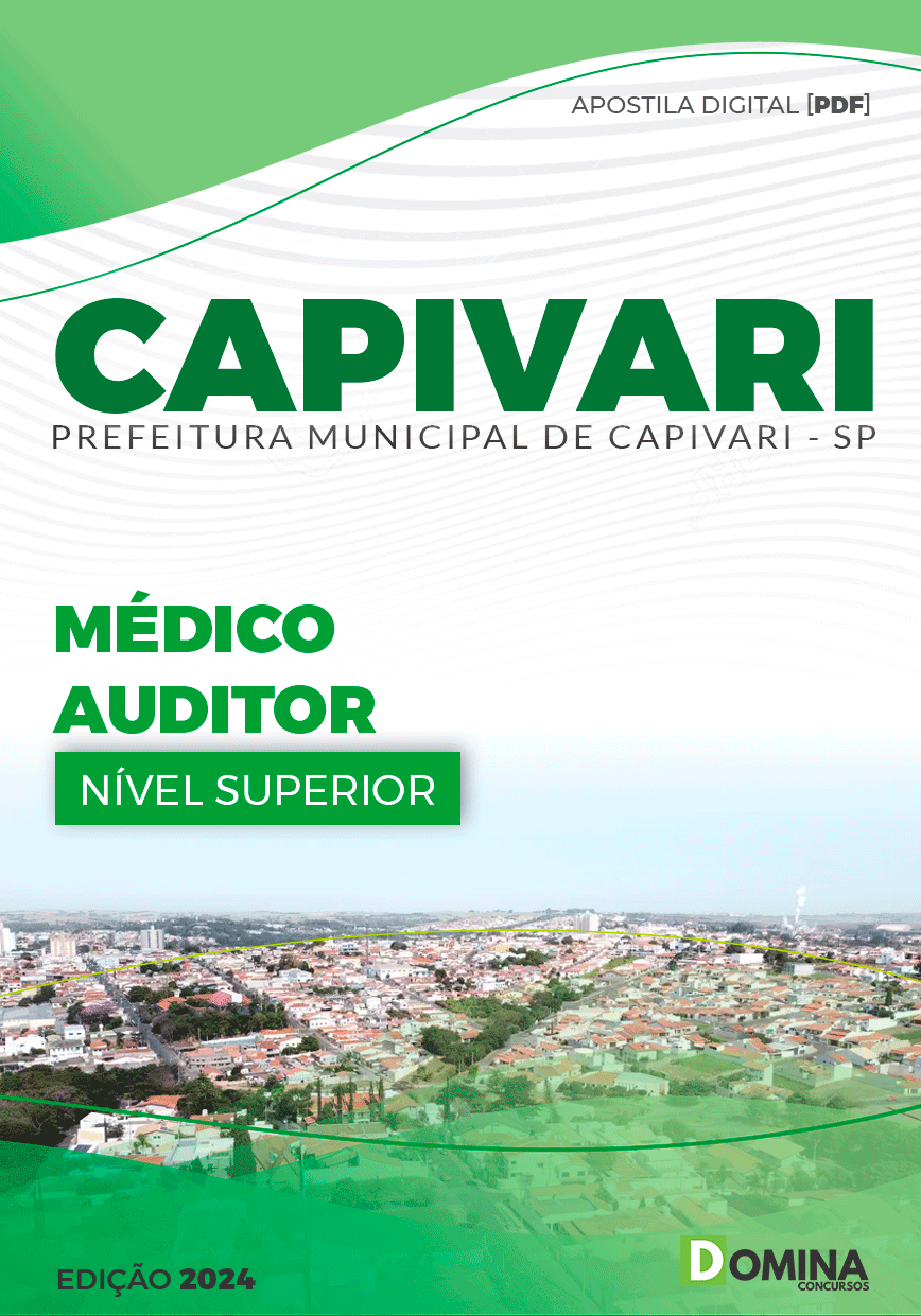 Apostila Prefeitura Capivari SP 2024 Médico Auditor