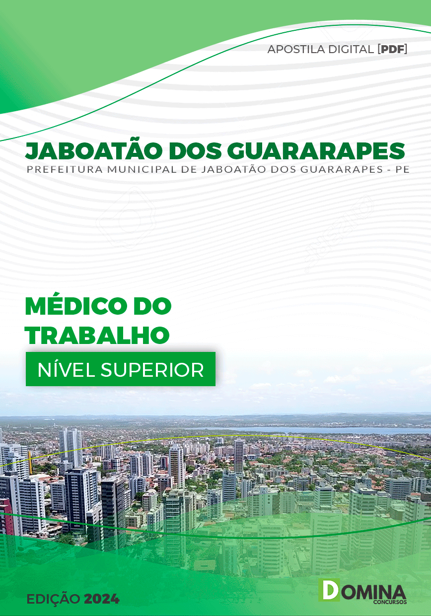 Apostila Prefeitura Jaboatão Guararapes PE 2024 Médico Trabalho