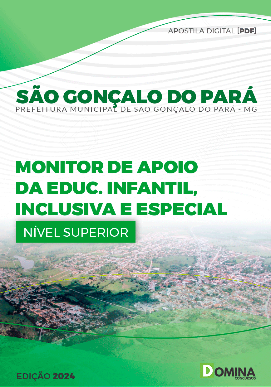 Apostila Pref São Gonçalo Pará MG 2024 Monitor Apoio Educação