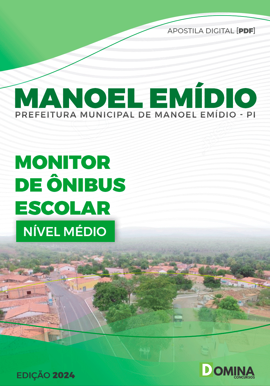Apostila Manoel Emídio PI 2024 Monitor De Ônibus Escolar