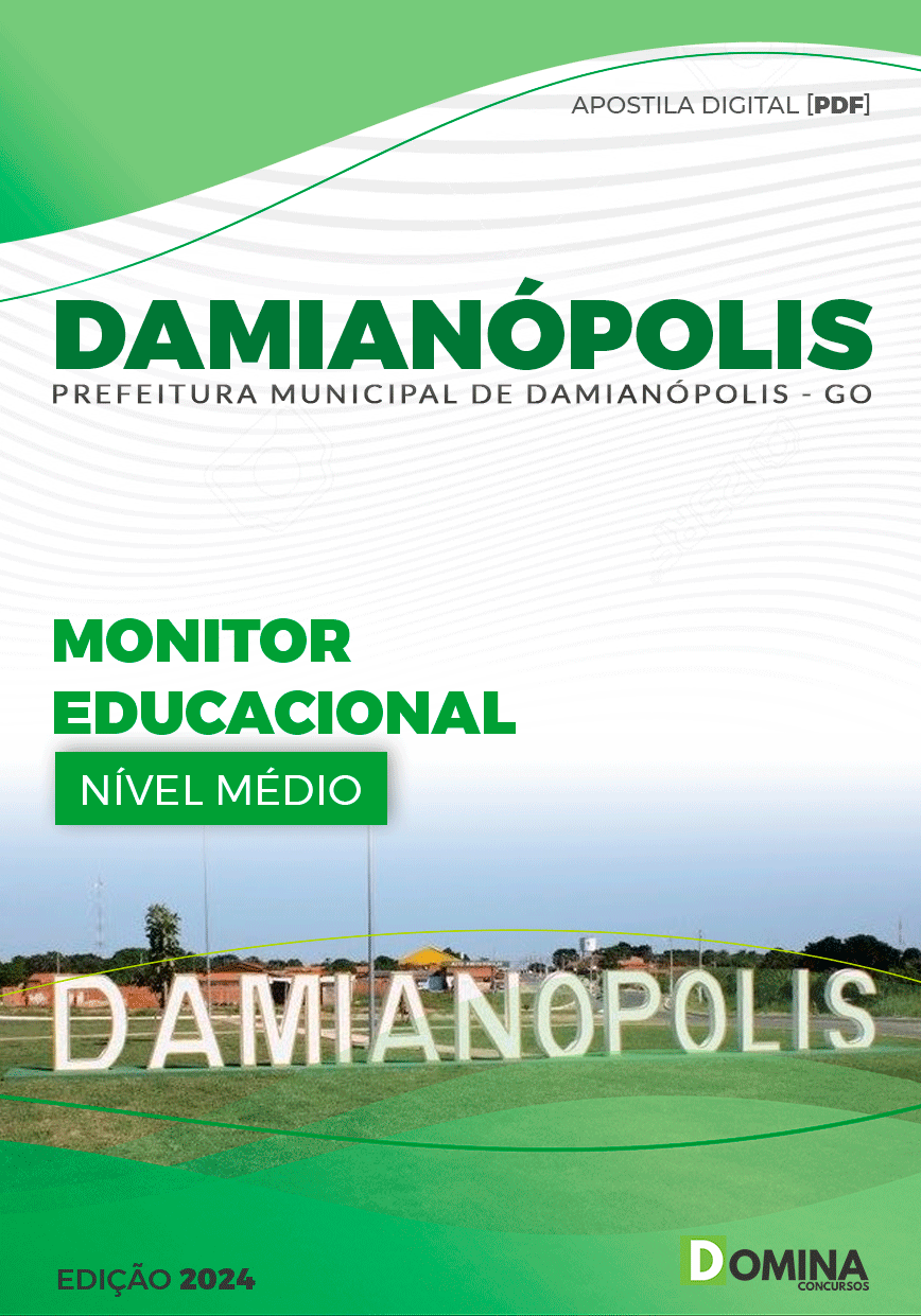 Apostila Prefeitura Damianópolis GO 2024 Monitor Educacional