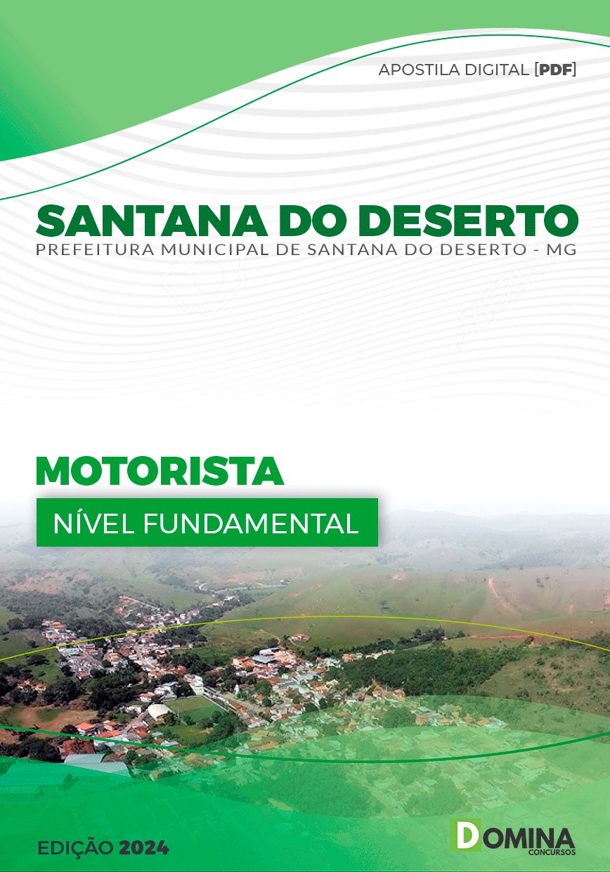 Apostila Santana Do Deserto MG 2024 Motorista