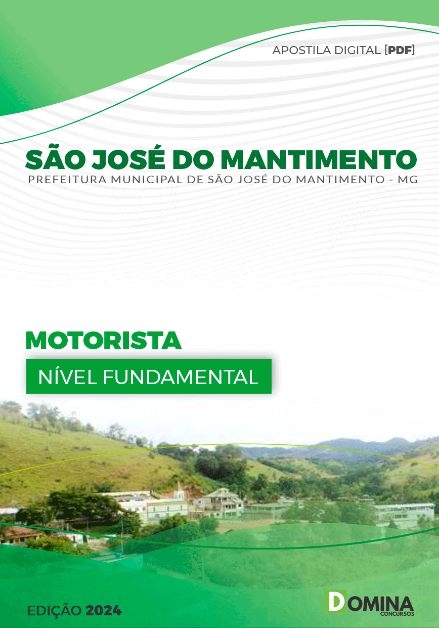 Apostila São José do Mantimento MG 2024 Motorista CNH D