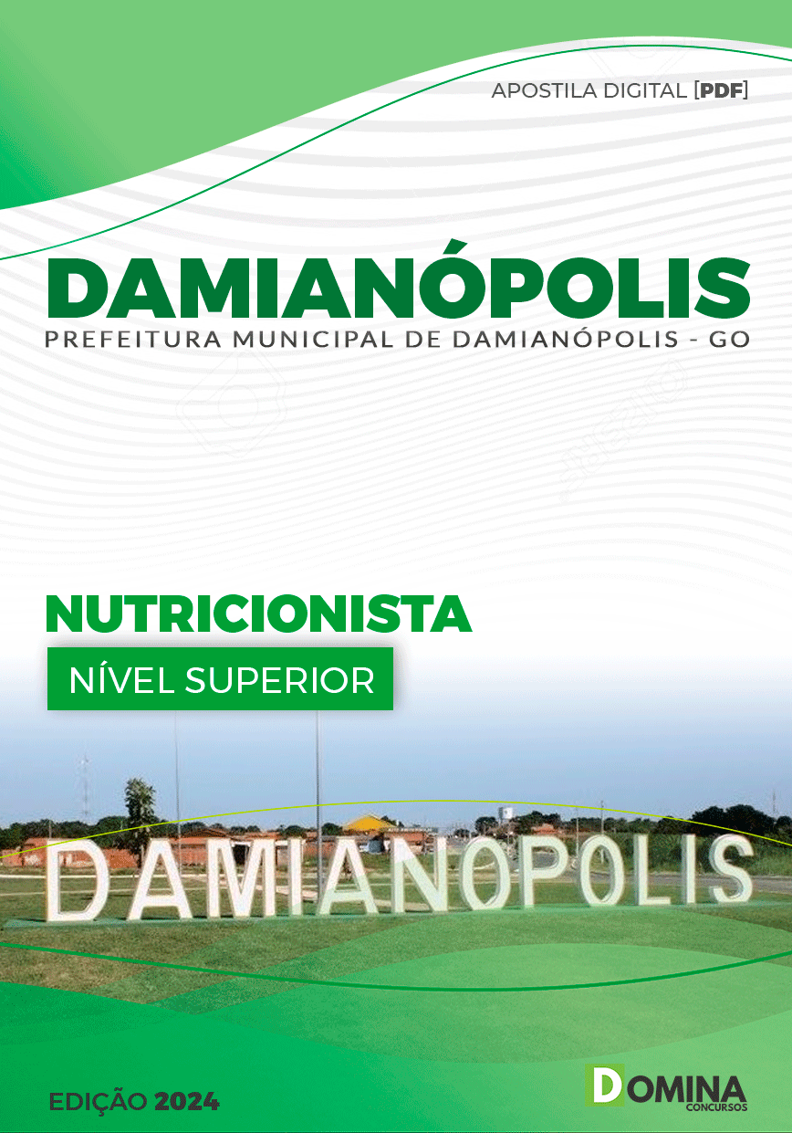 Apostila Prefeitura Damianópolis GO 2024 Nutricionista