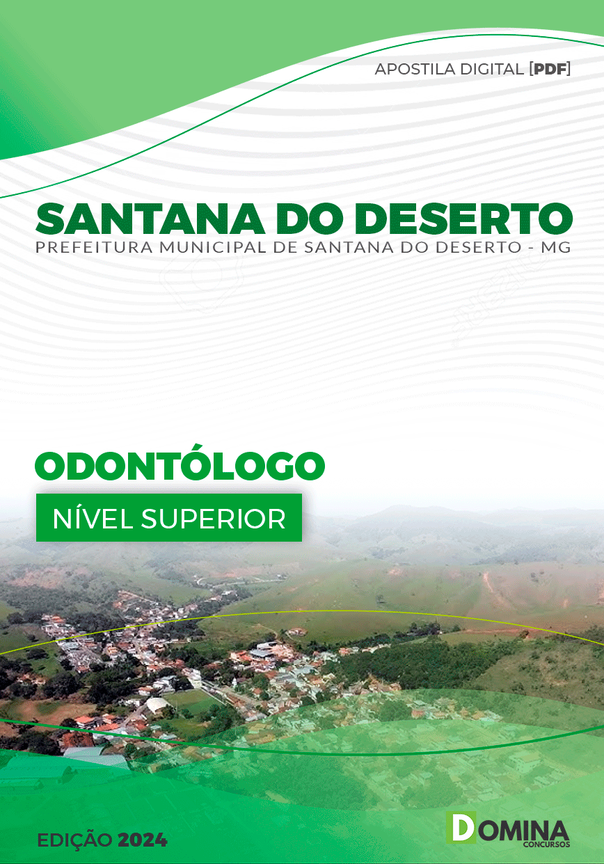 Apostila Santana Do Deserto MG 2024 Odontólogo