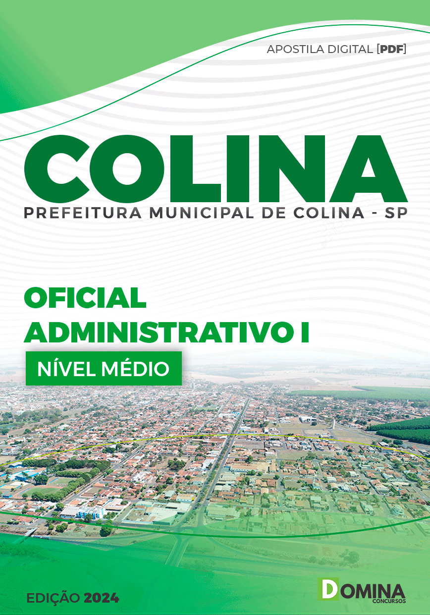 Apostila Prefeitura Colina SP 2024 Oficial Administrativo I