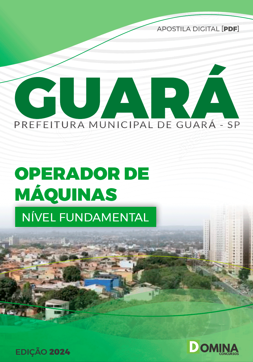 Apostila Guará SP 2024 Operador De Máquinas