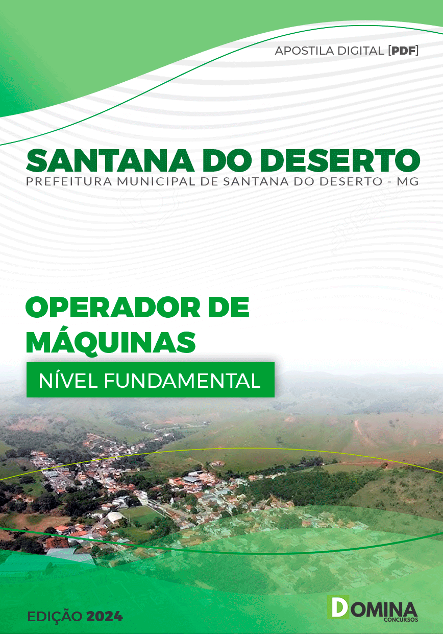 Apostila Santana Do Deserto MG 2024 Operador De Máquinas