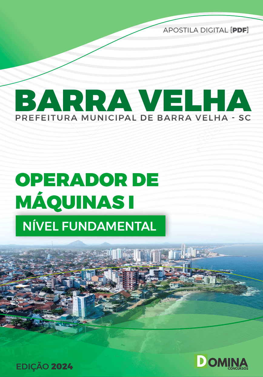 Apostila Barra Velha SC 2024 Operador De Máquinas I
