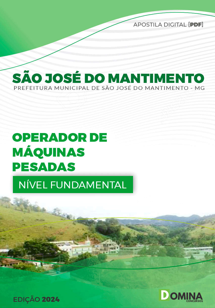 Apostila São José do Mantimento MG 2024 Op Máquinas Pesadas