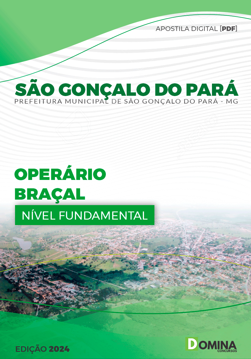 Apostila Pref São Gonçalo Pará MG 2024 Operário Braçal