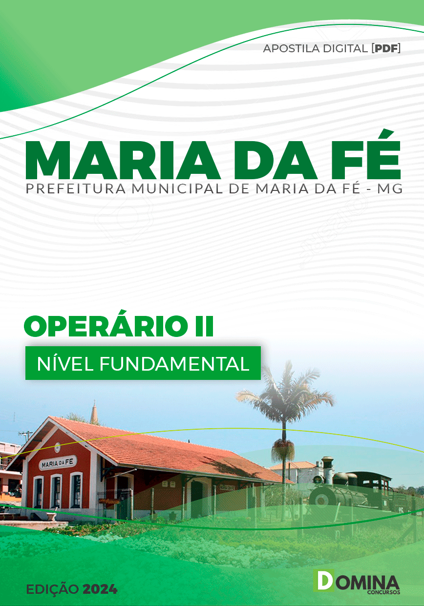Apostila Prefeitura Maria da Fé MG 2024 Operário II