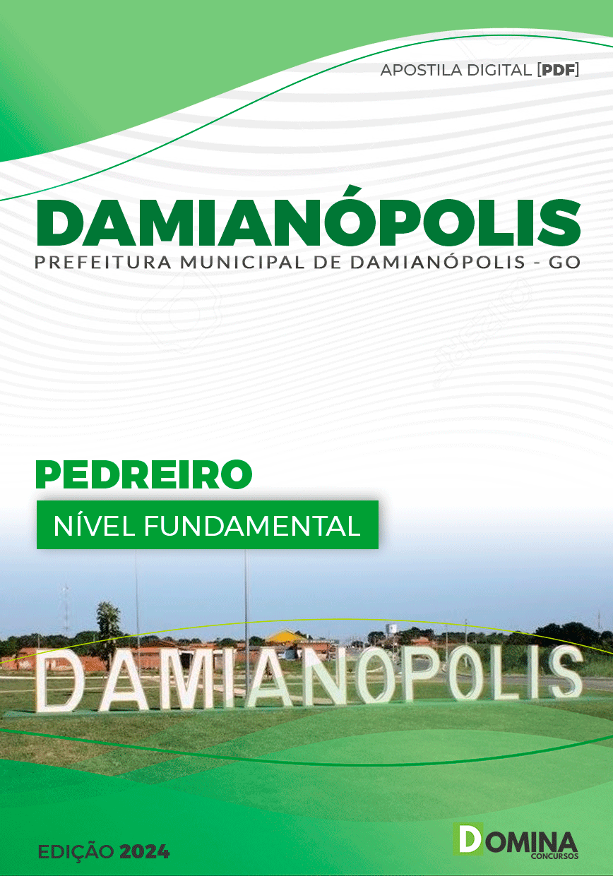 Apostila Prefeitura Damianópolis GO 2024 Pedreiro