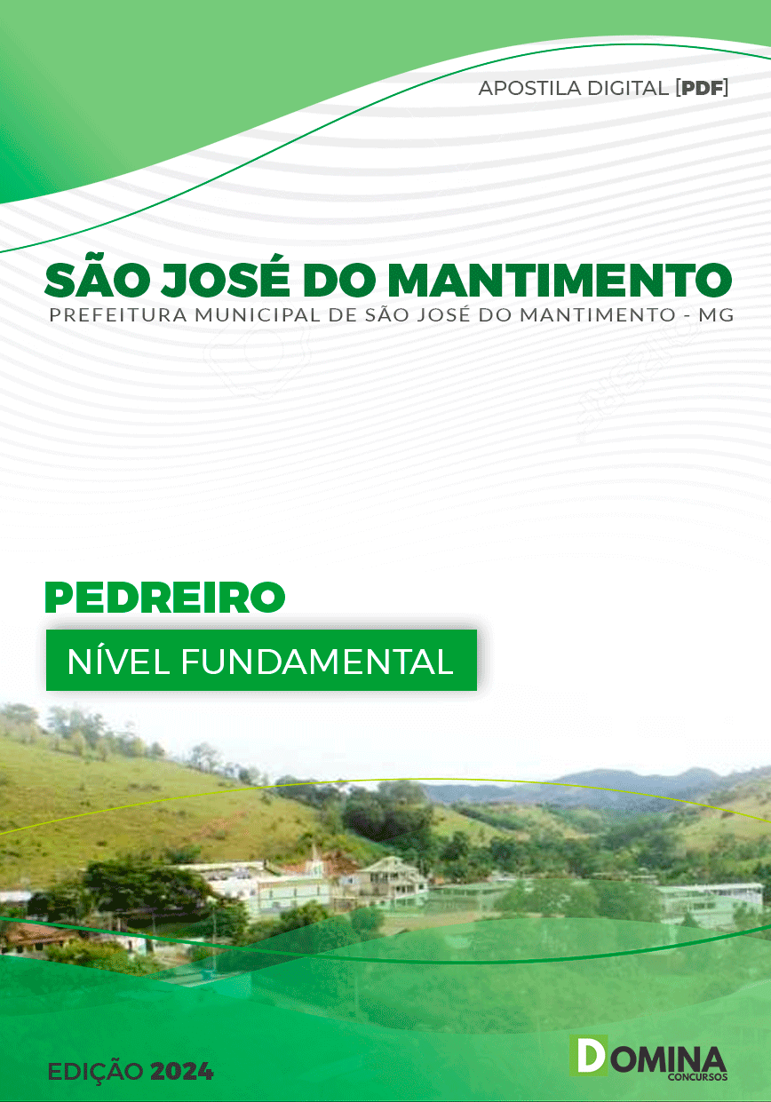 Apostila São José do Mantimento MG 2024 Pedreiro