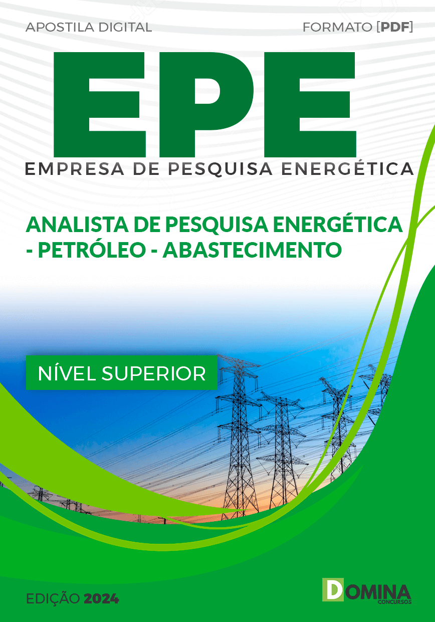 Apostila EPE 2024 Analista de Pesquisa Petróleo Abastecimento