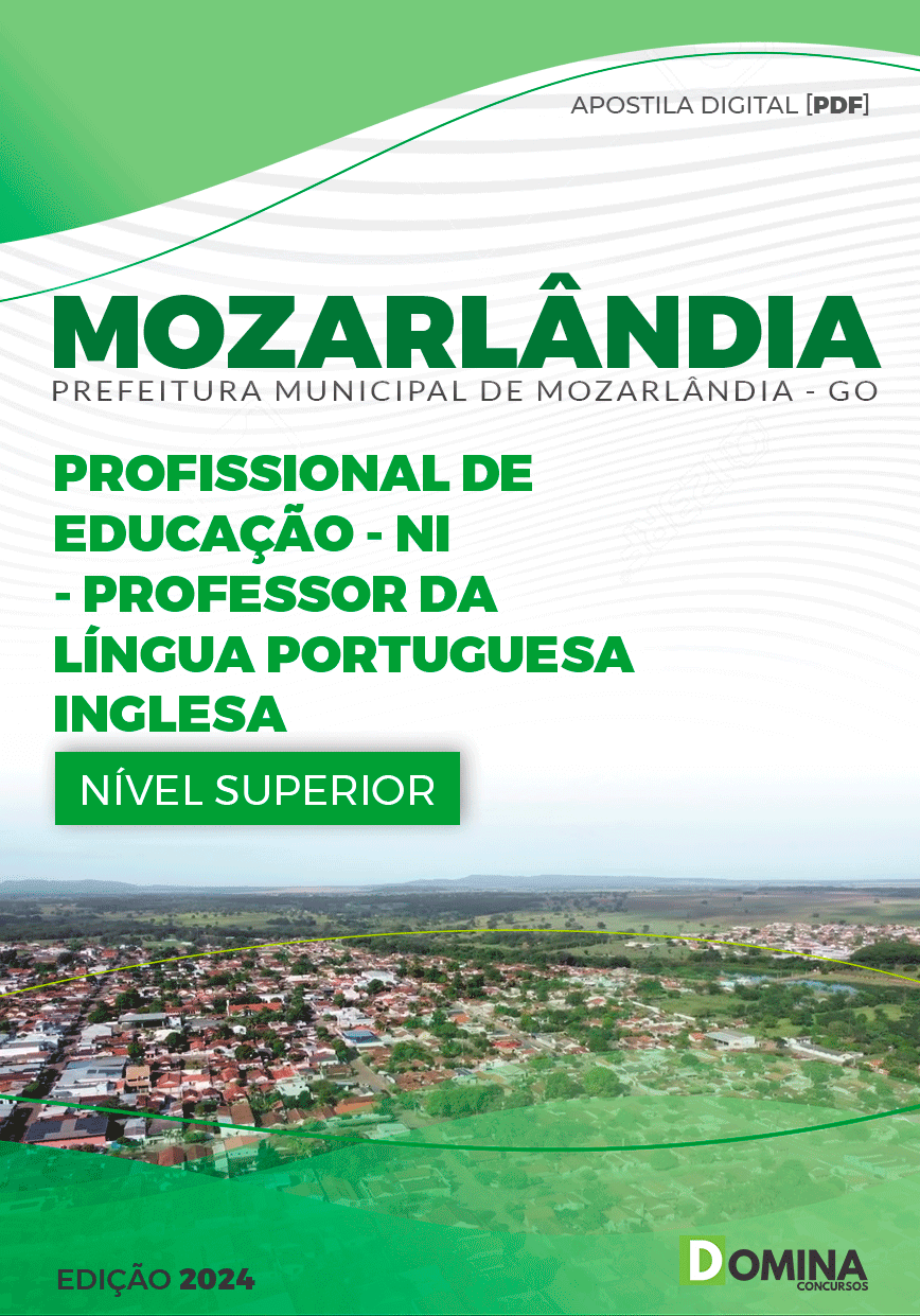 Apostila Professor de Português e Inglês Mozarlândia GO 2024