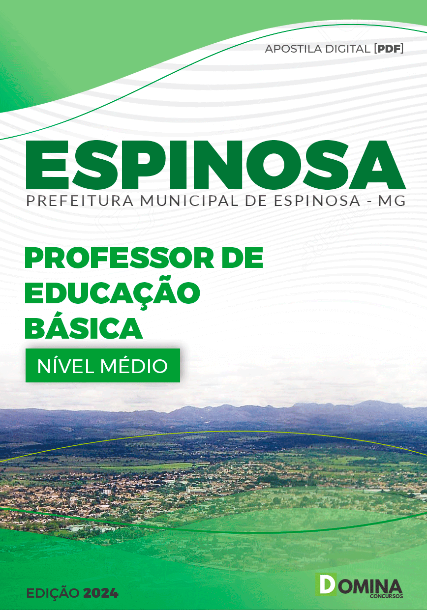 Apostila Prefeitura Espinosa MG 2024 Professor Educação Básica