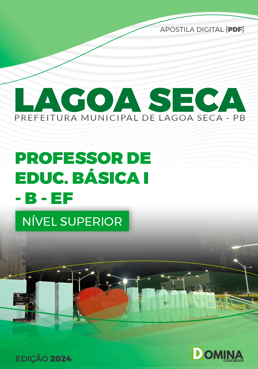 Apostila Lagoa Seca PB 2024 Professor de Educação Básica I