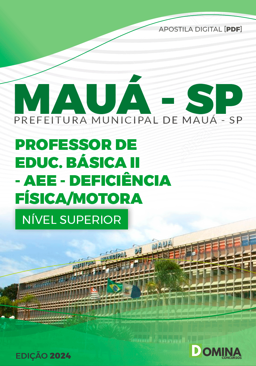 Apostila Mauá SP 2024 Professor AEE Deficiência Física Motora